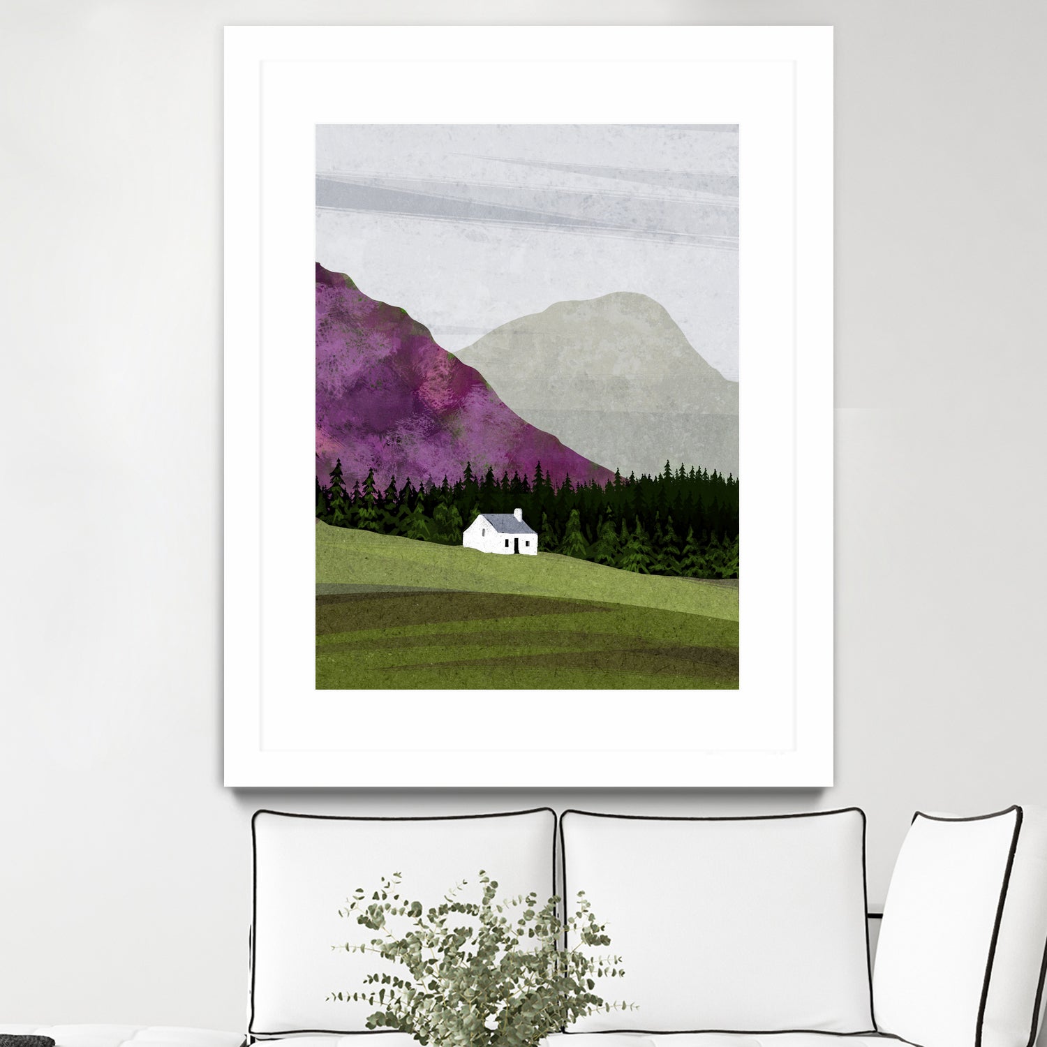 scottish landscape by Katherine Blower on GIANT ART - gray digital painting