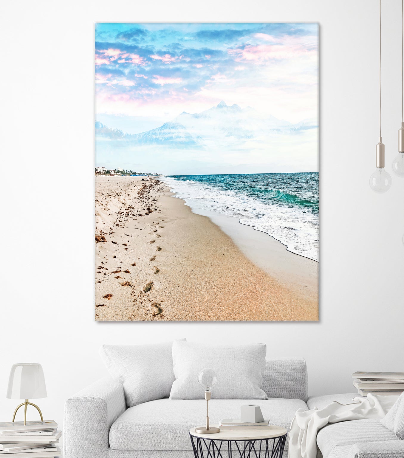 A Walk On The Beach by Uma Gokhale on GIANT ART - blue photo illustration