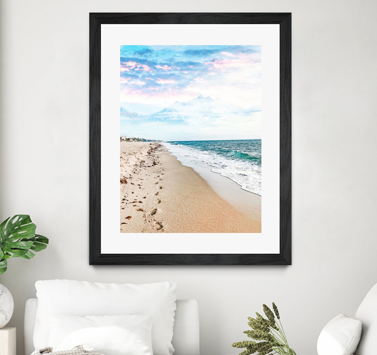 A Walk On The Beach by Uma Gokhale on GIANT ART - blue photo illustration