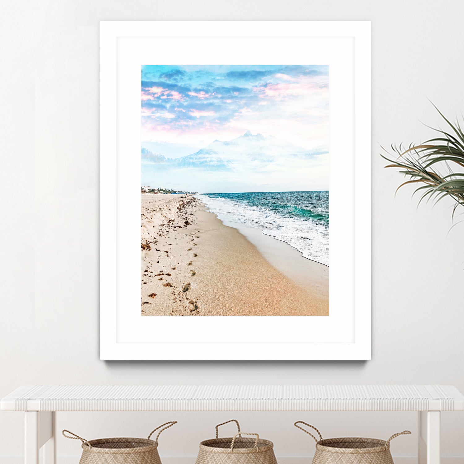 A Walk On The Beach by Uma Gokhale on GIANT ART - blue photo illustration