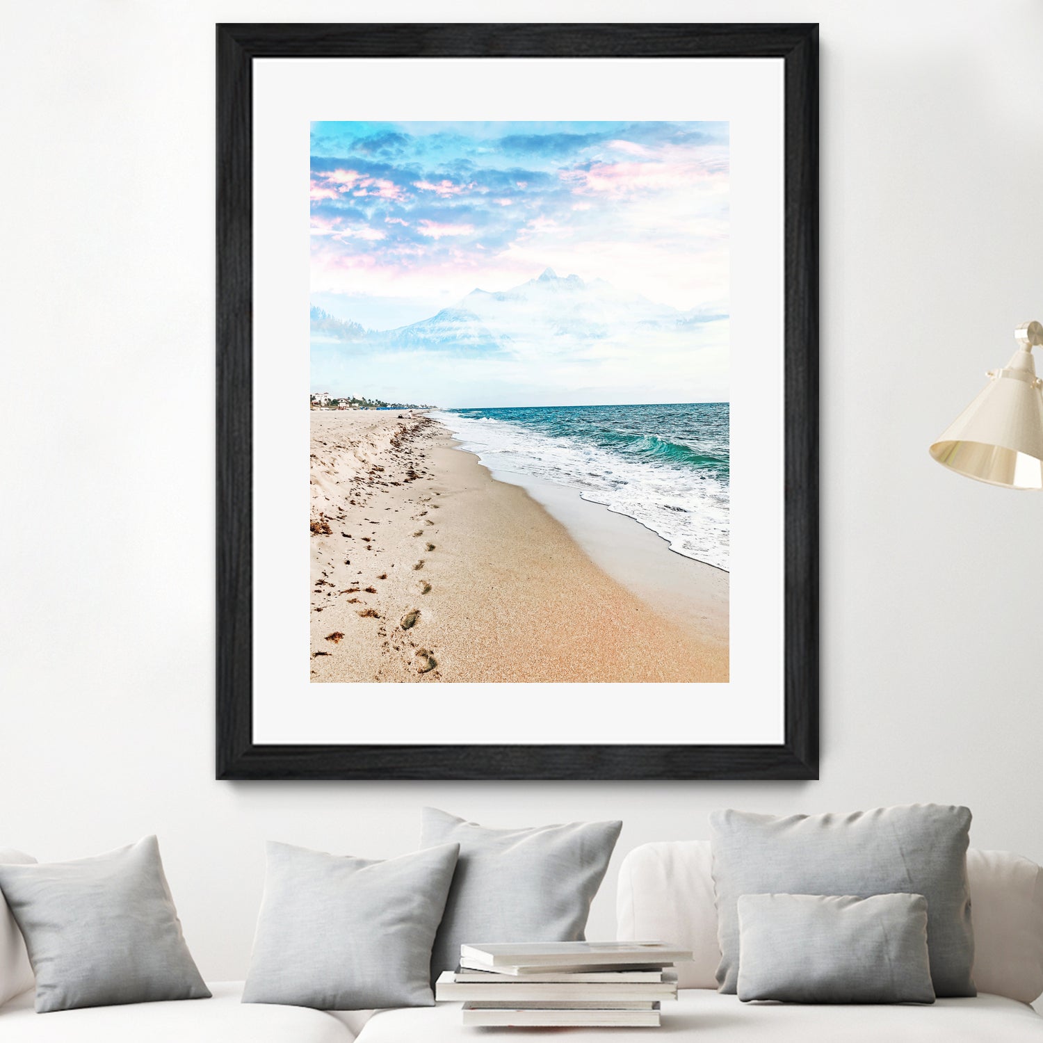 A Walk On The Beach by Uma Gokhale on GIANT ART - blue photo illustration