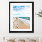 A Walk On The Beach by Uma Gokhale on GIANT ART - blue photo illustration