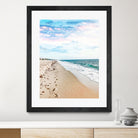 A Walk On The Beach by Uma Gokhale on GIANT ART - blue photo illustration