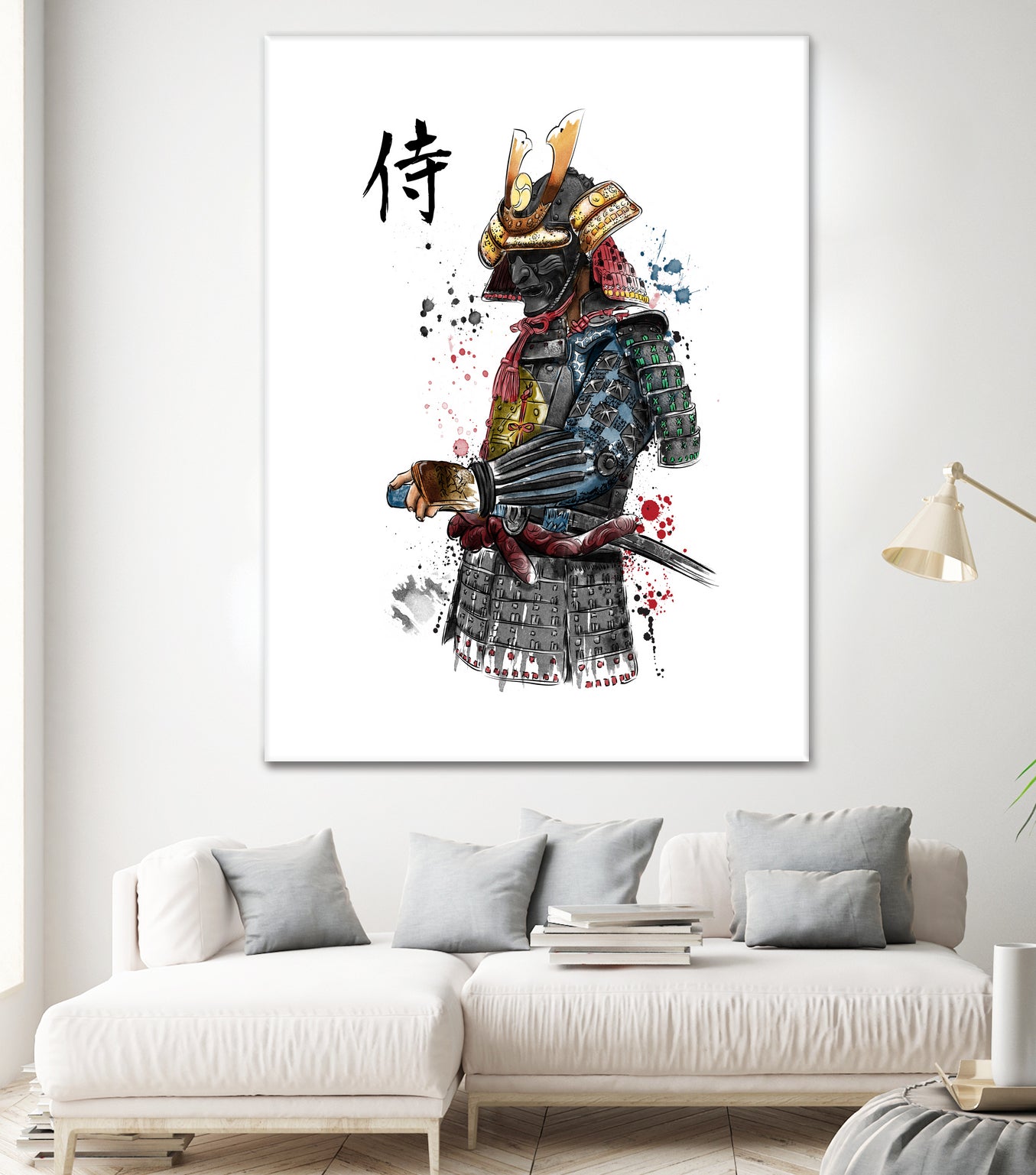 Samurai watercolor by Antonio Camarena on GIANT ART - white digital painting