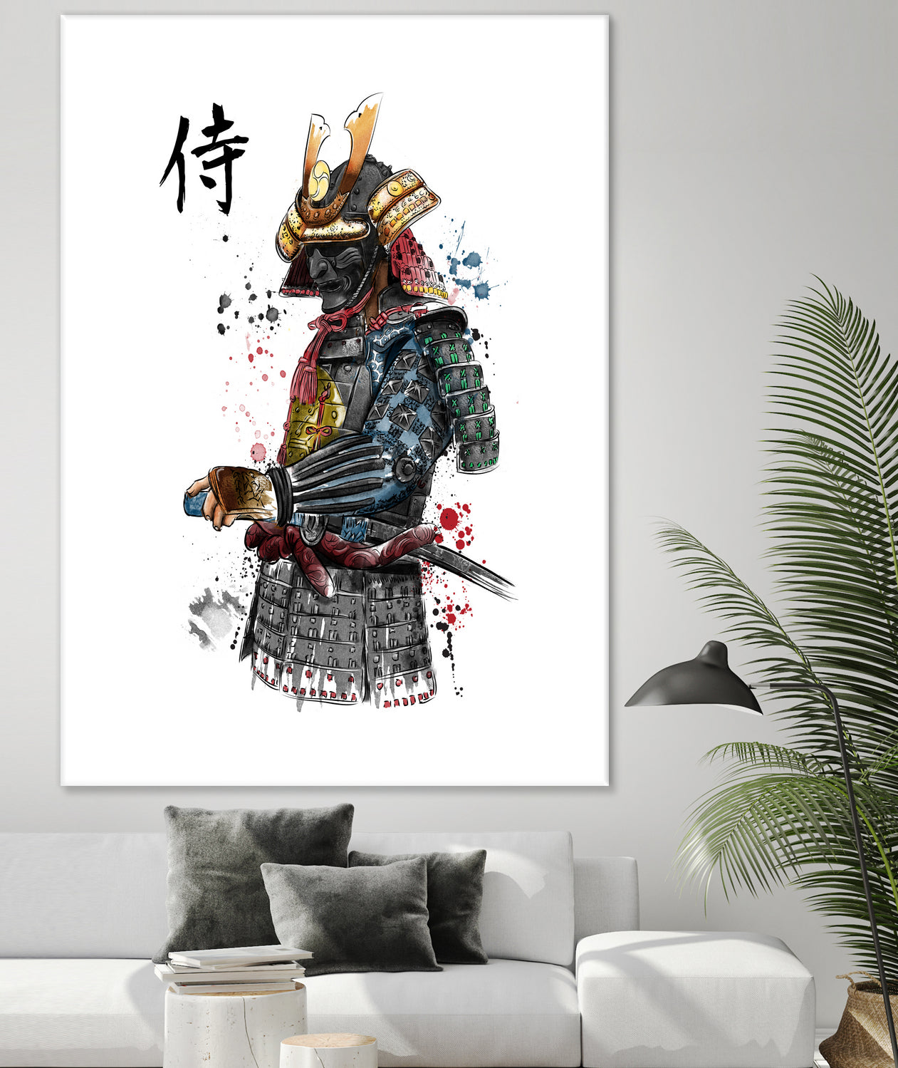 Samurai watercolor by Antonio Camarena on GIANT ART - white digital painting