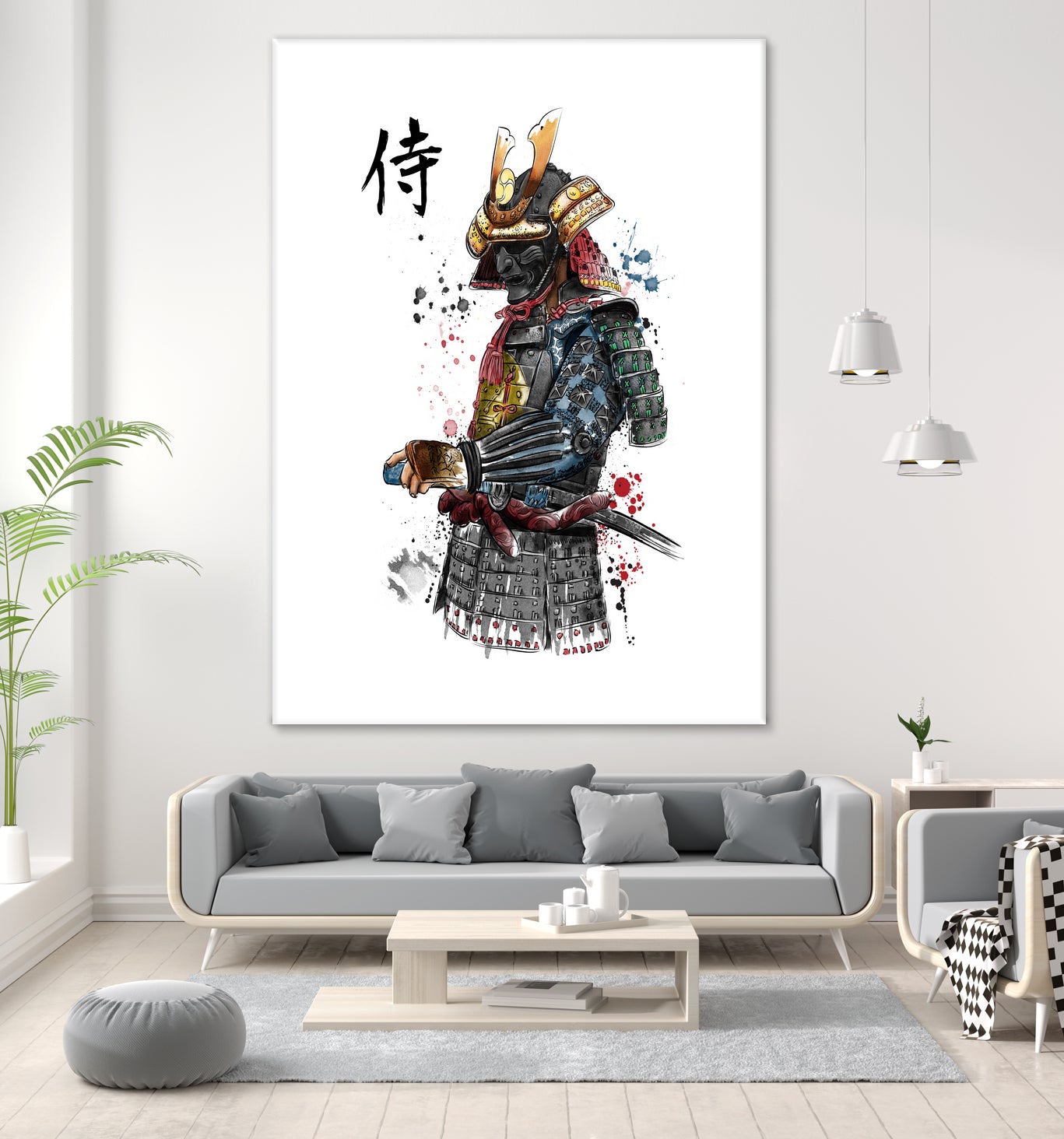 Samurai watercolor by Antonio Camarena on GIANT ART - white digital painting