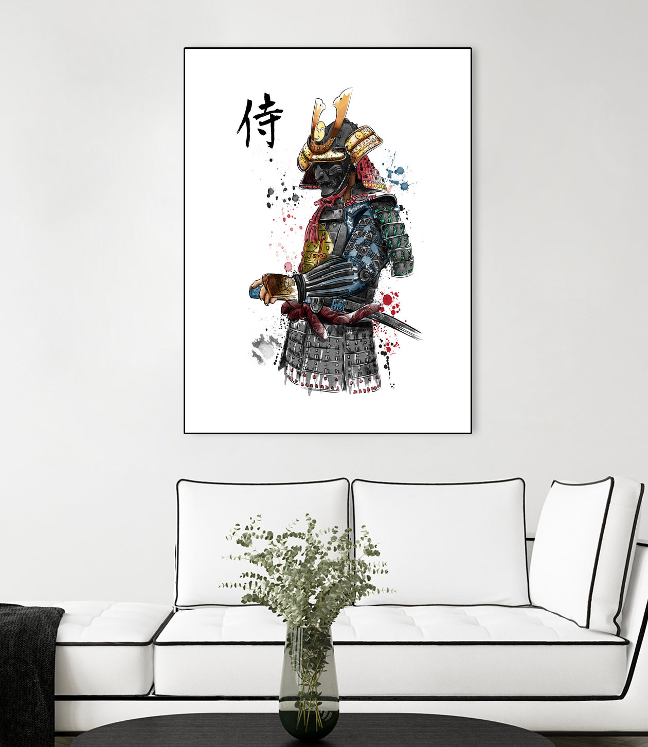 Samurai watercolor by Antonio Camarena on GIANT ART - white digital painting