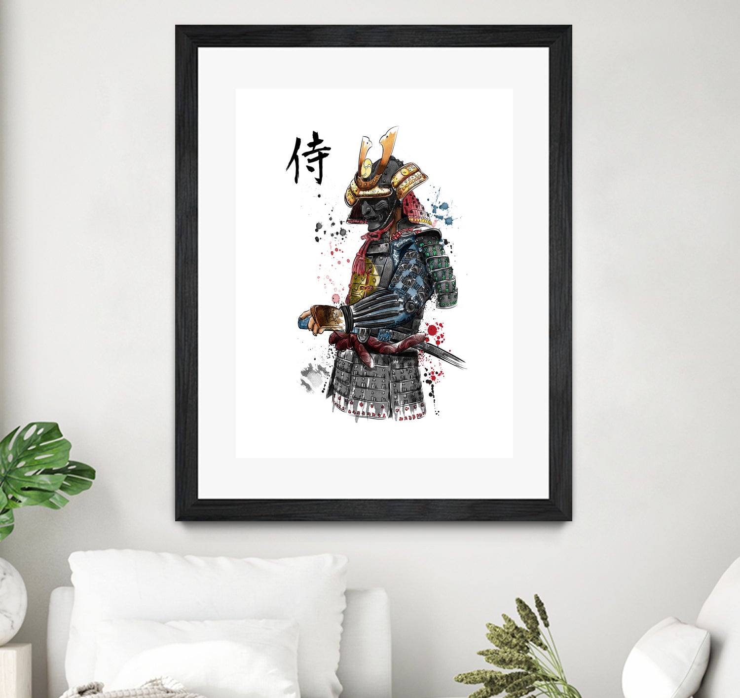 Samurai watercolor by Antonio Camarena on GIANT ART - white digital painting