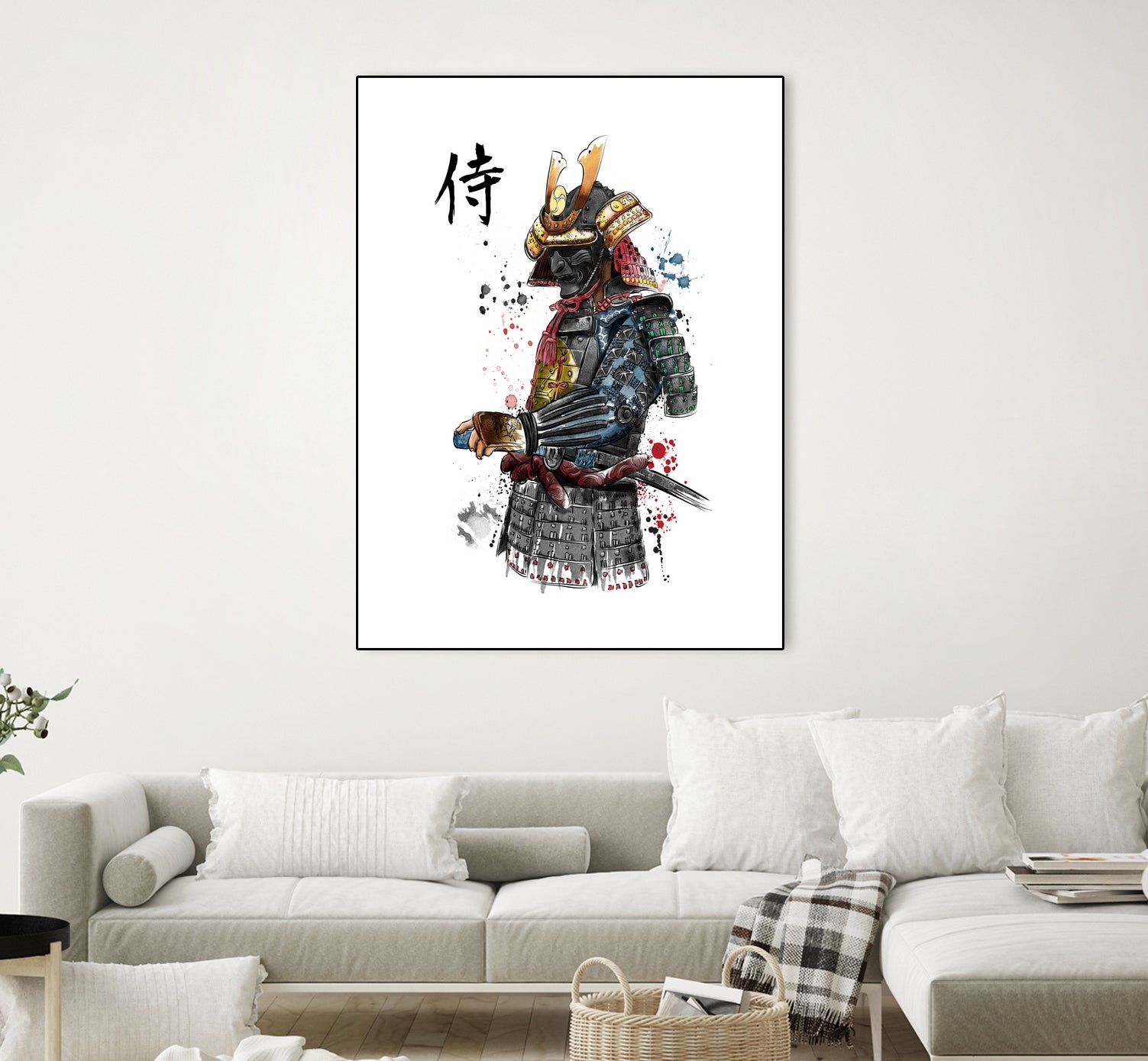 Samurai watercolor by Antonio Camarena on GIANT ART - white digital painting