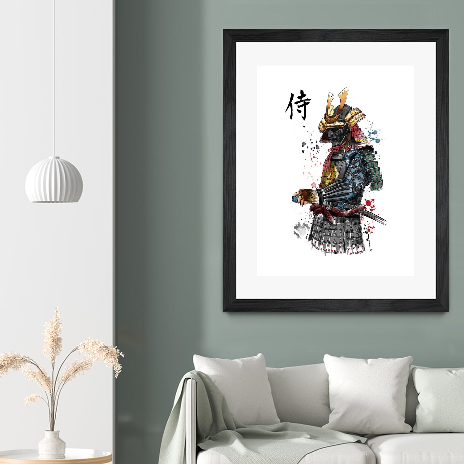 Samurai watercolor by Antonio Camarena on GIANT ART - white digital painting