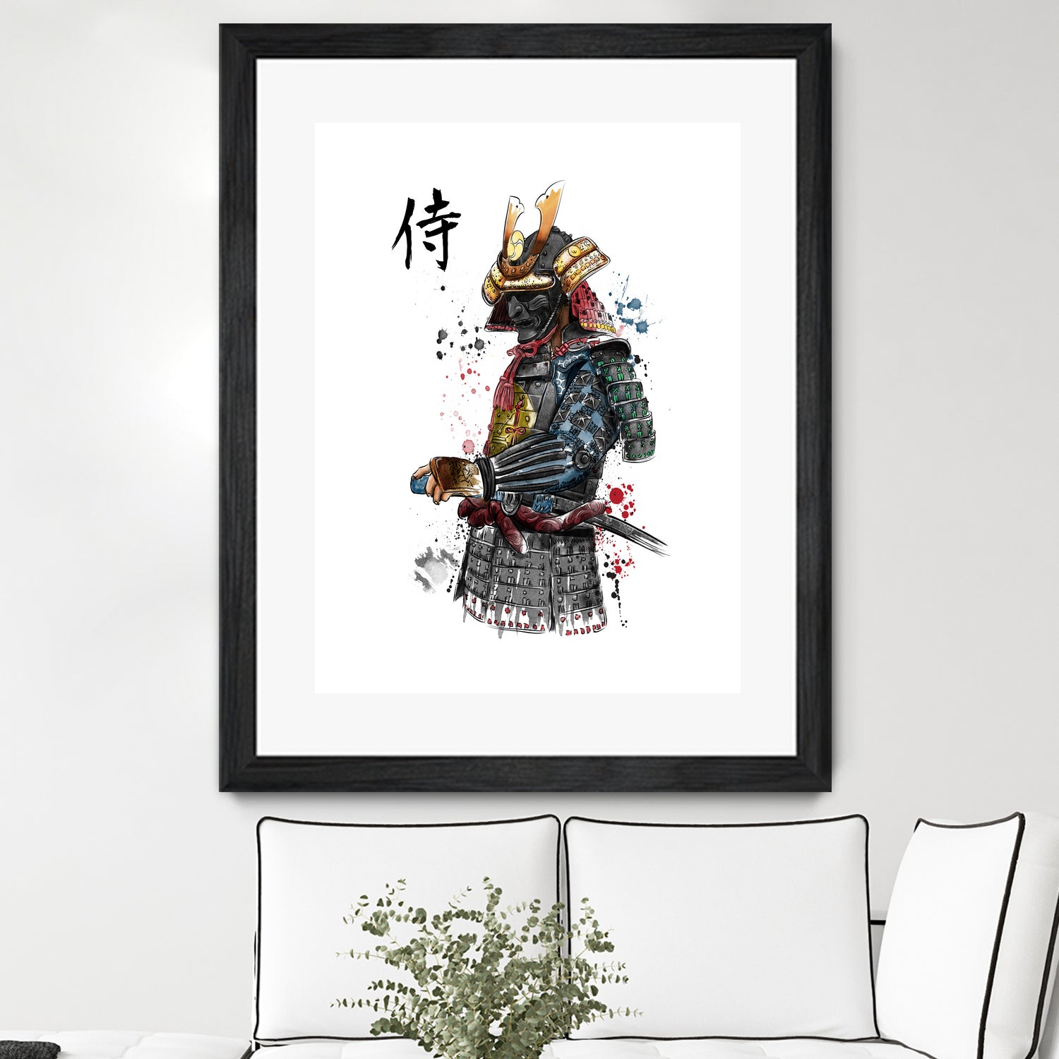 Samurai watercolor by Antonio Camarena on GIANT ART - white digital painting