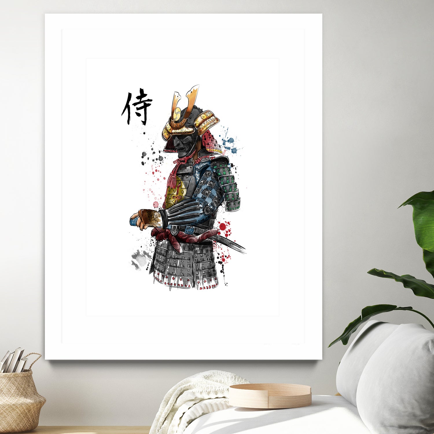 Samurai watercolor by Antonio Camarena on GIANT ART - white digital painting