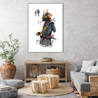 Samurai watercolor by Antonio Camarena on GIANT ART - white digital painting