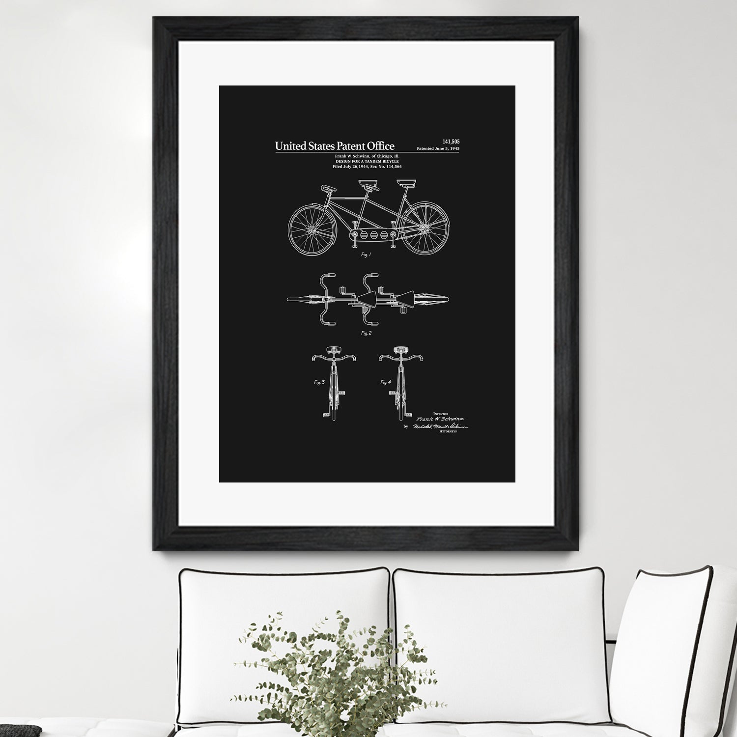 Tandem Bicycle Patent - Black by Finlay McNevin on GIANT ART - black typography