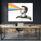 Geordi Sees the Rainbow by Olga Shvartsur on GIANT ART - black mixed media