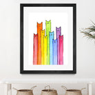 Rainbow of Cats by Olga Shvartsur on GIANT ART - pink mixed media