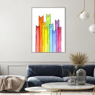 Rainbow of Cats by Olga Shvartsur on GIANT ART - pink mixed media