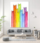 Rainbow of Cats by Olga Shvartsur on GIANT ART - pink mixed media