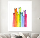 Rainbow of Cats by Olga Shvartsur on GIANT ART - pink mixed media