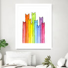 Rainbow of Cats by Olga Shvartsur on GIANT ART - pink mixed media