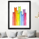 Rainbow of Cats by Olga Shvartsur on GIANT ART - pink mixed media