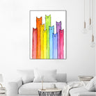 Rainbow of Cats by Olga Shvartsur on GIANT ART - pink mixed media