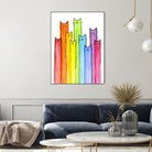 Rainbow of Cats by Olga Shvartsur on GIANT ART - pink mixed media