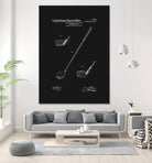 Golf Club Patent v2 - Black by Finlay McNevin on GIANT ART - black typography