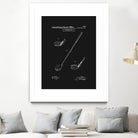 Golf Club Patent v2 - Black by Finlay McNevin on GIANT ART - black typography