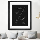 Golf Club Patent v2 - Black by Finlay McNevin on GIANT ART - black typography