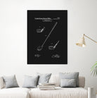 Golf Club Patent v2 - Black by Finlay McNevin on GIANT ART - black typography