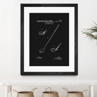 Golf Club Patent v2 - Black by Finlay McNevin on GIANT ART - black typography