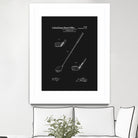 Golf Club Patent v2 - Black by Finlay McNevin on GIANT ART - black typography