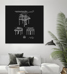 Piano Patent - Black by Finlay McNevin on GIANT ART - black typography