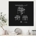 Piano Patent - Black by Finlay McNevin on GIANT ART - black typography