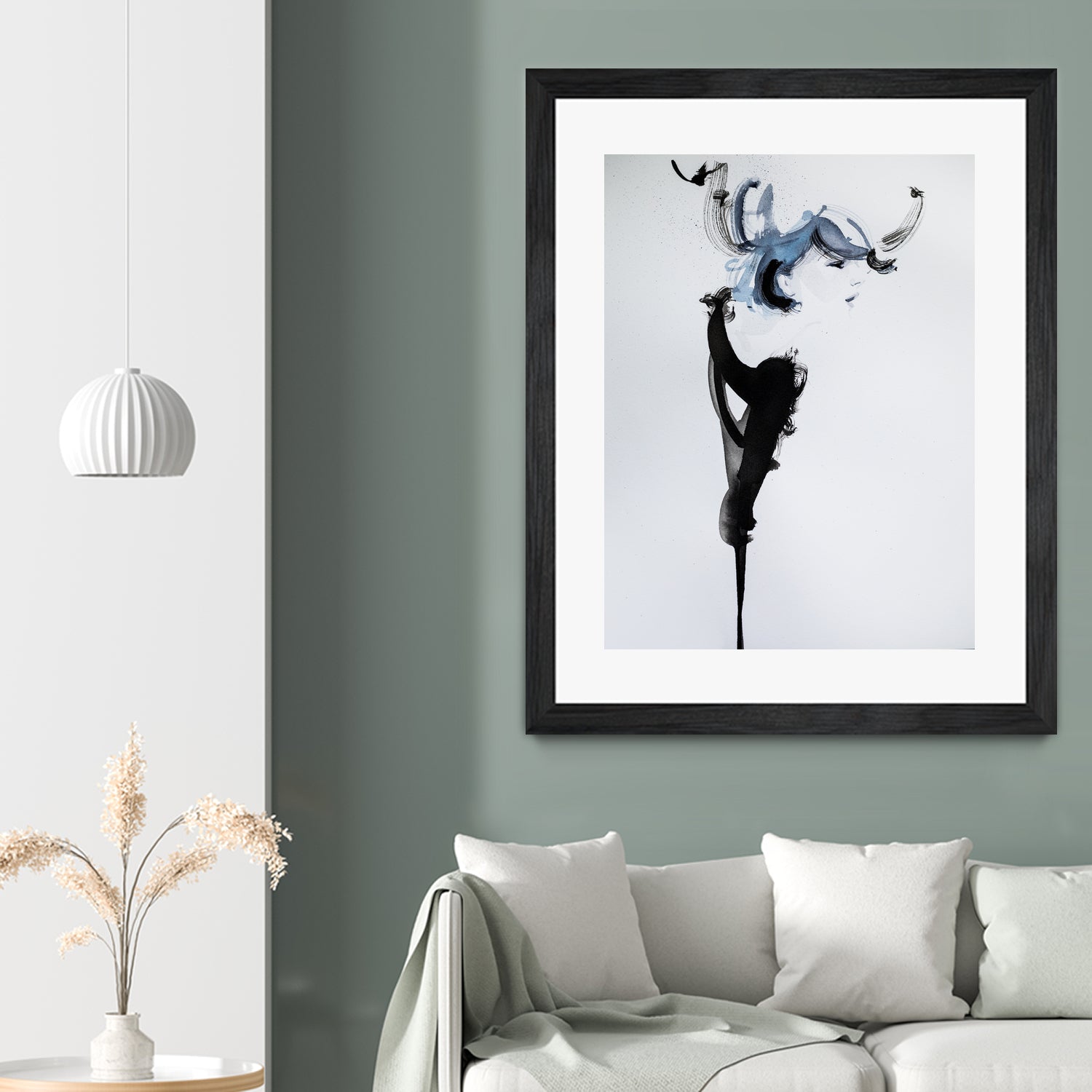 Fashion watercolor portrait by enmo enmo lin on GIANT ART - white photo illustration