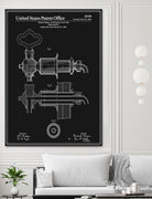 Beer Faucet Patent - Black by Finlay McNevin on GIANT ART - black typography