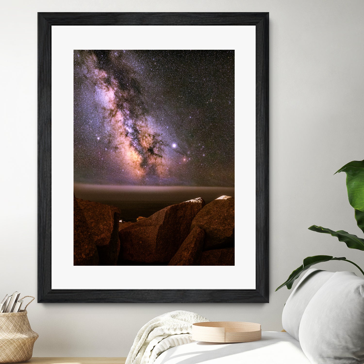 Peggy's Cove Milky Way by Lorenzo Bustillo on GIANT ART - gray photo illustration