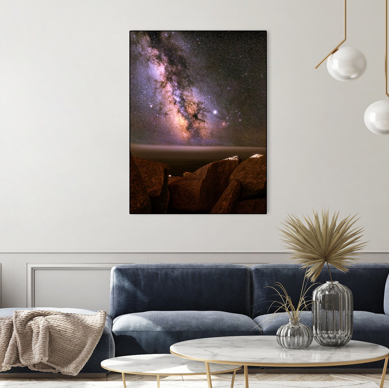 Peggy's Cove Milky Way by Lorenzo Bustillo on GIANT ART - gray photo illustration