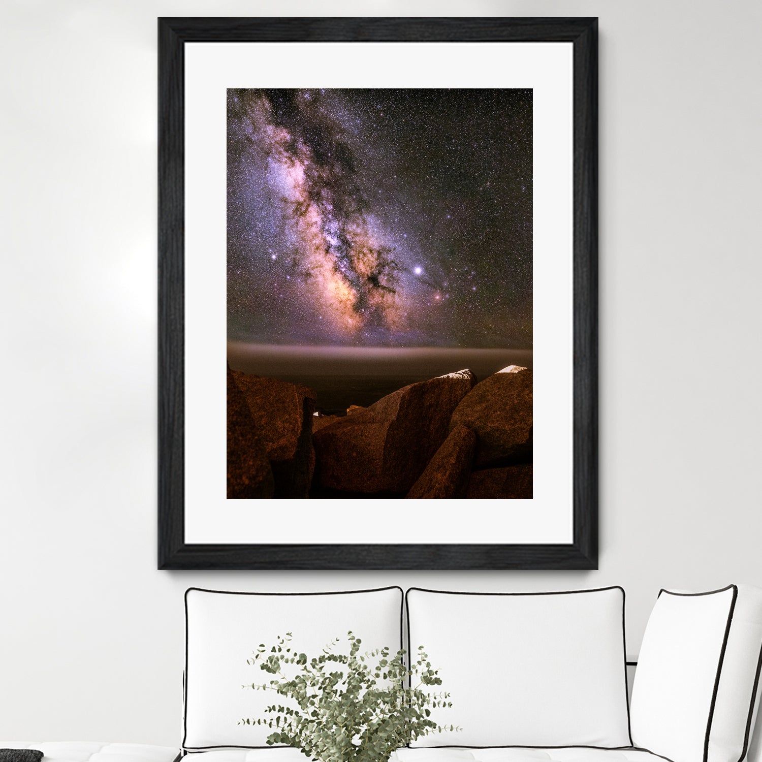 Peggy's Cove Milky Way by Lorenzo Bustillo on GIANT ART - gray photo illustration