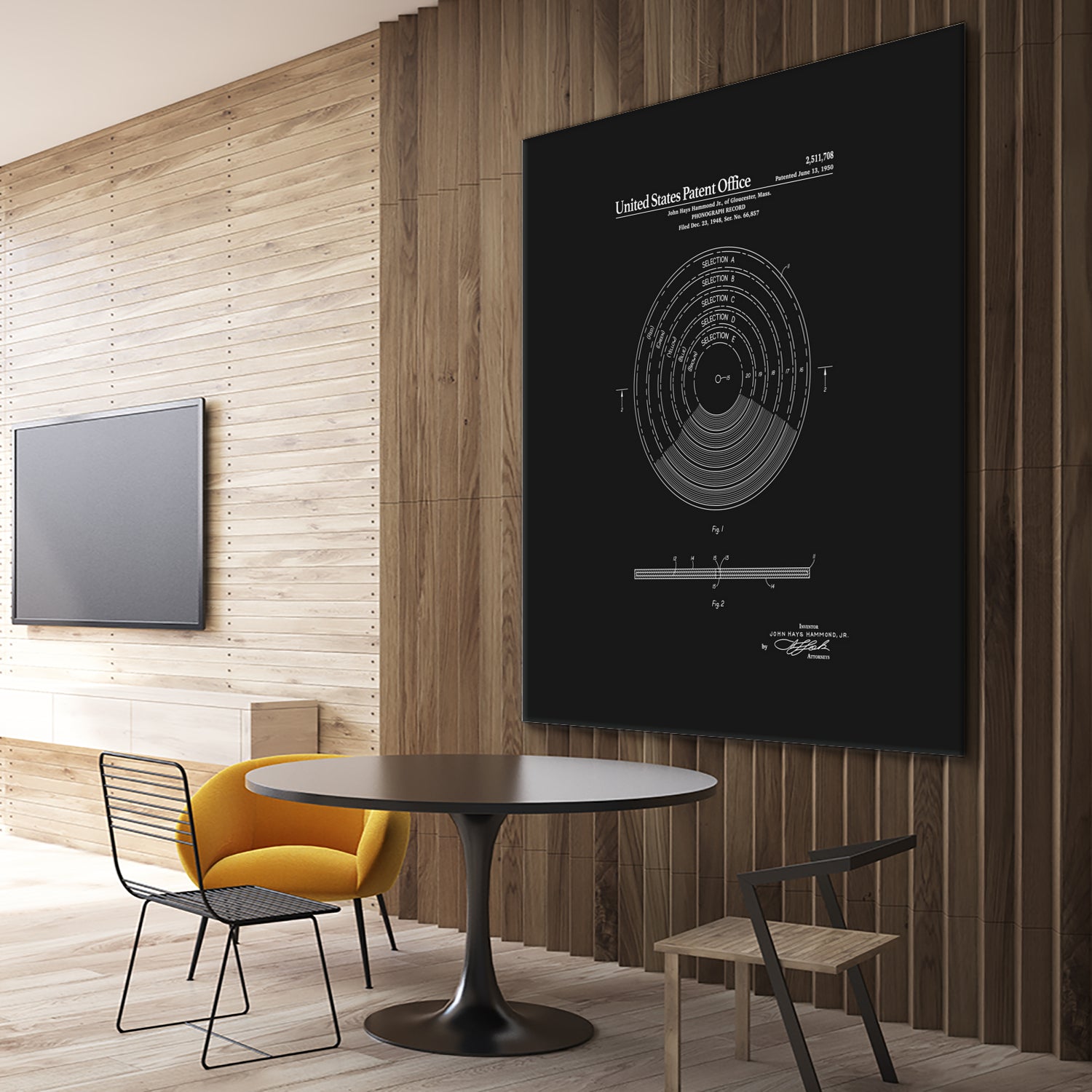 Phonograph Record Patent - Black by Finlay McNevin on GIANT ART - black typography