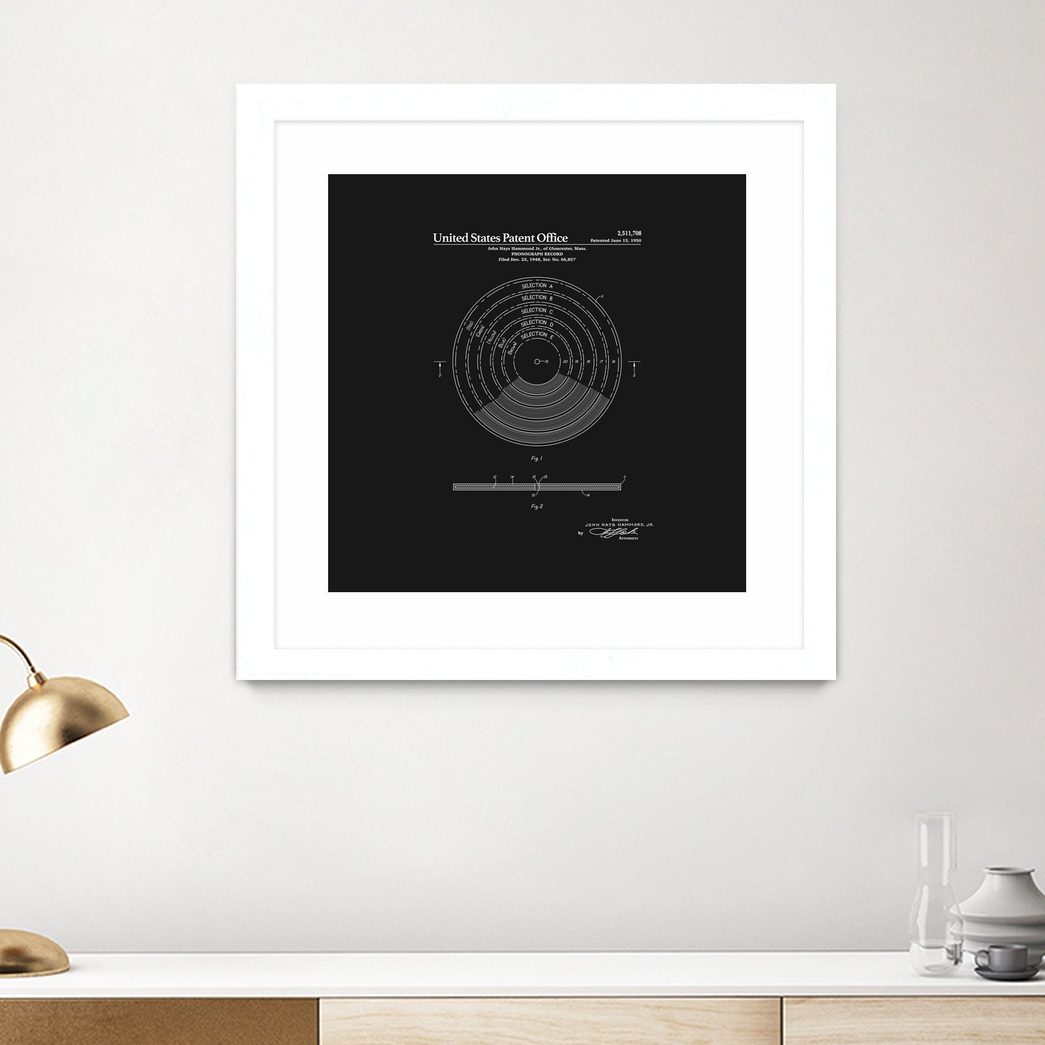 Phonograph Record Patent - Black by Finlay McNevin on GIANT ART - black typography