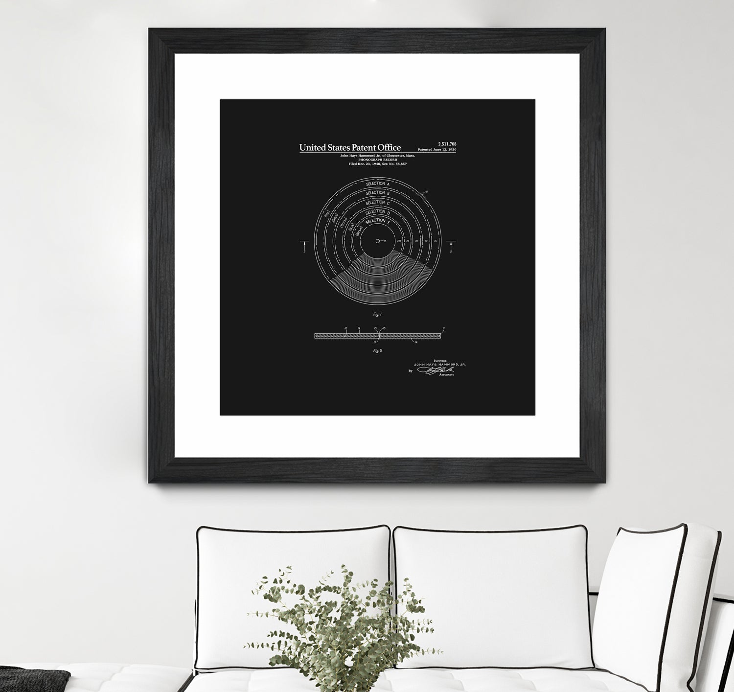 Phonograph Record Patent - Black by Finlay McNevin on GIANT ART - black typography