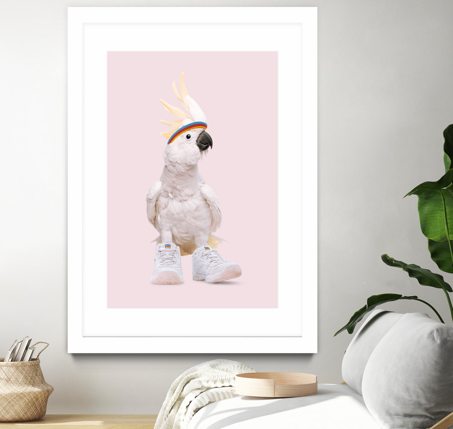 SNEAKER COCKATOO by Jonas Loose on GIANT ART - pink photo manipulation