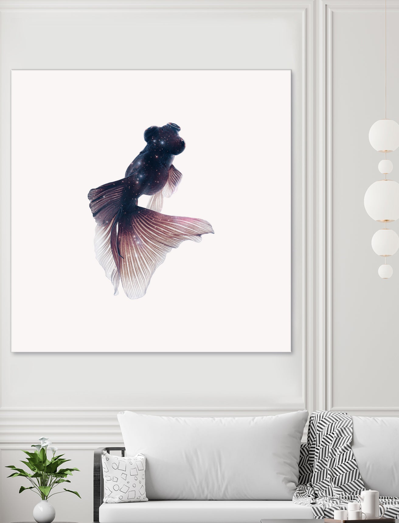 GALAXY GOLDFISH by Jonas Loose on GIANT ART - fuchsia photo manipulation