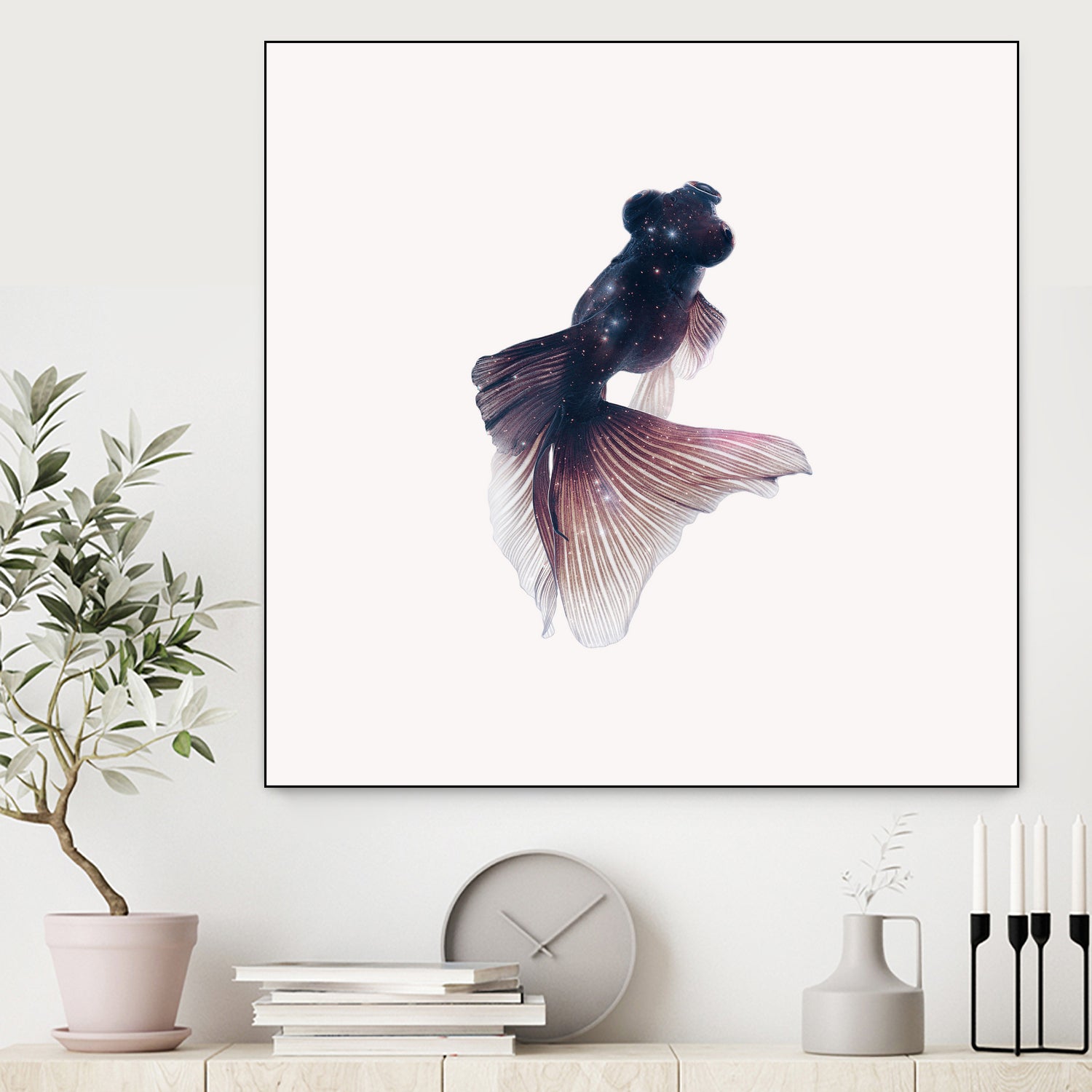 GALAXY GOLDFISH by Jonas Loose on GIANT ART - fuchsia photo manipulation