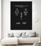 Toy Figure Patent v2 - Black by Finlay McNevin on GIANT ART - black typography