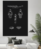 Toy Figure Patent v2 - Black by Finlay McNevin on GIANT ART - black typography