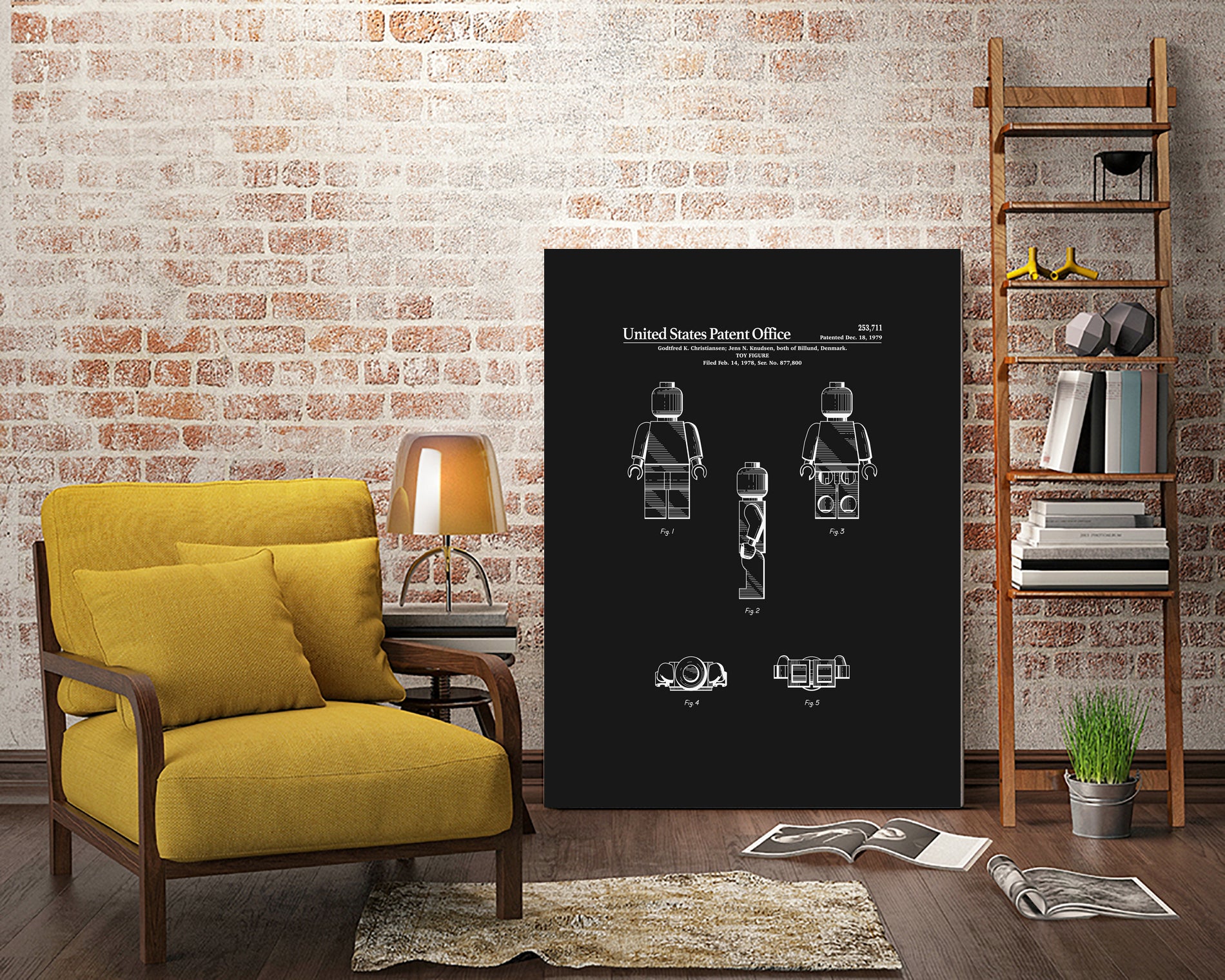 Toy Figure Patent v2 - Black by Finlay McNevin on GIANT ART - black typography