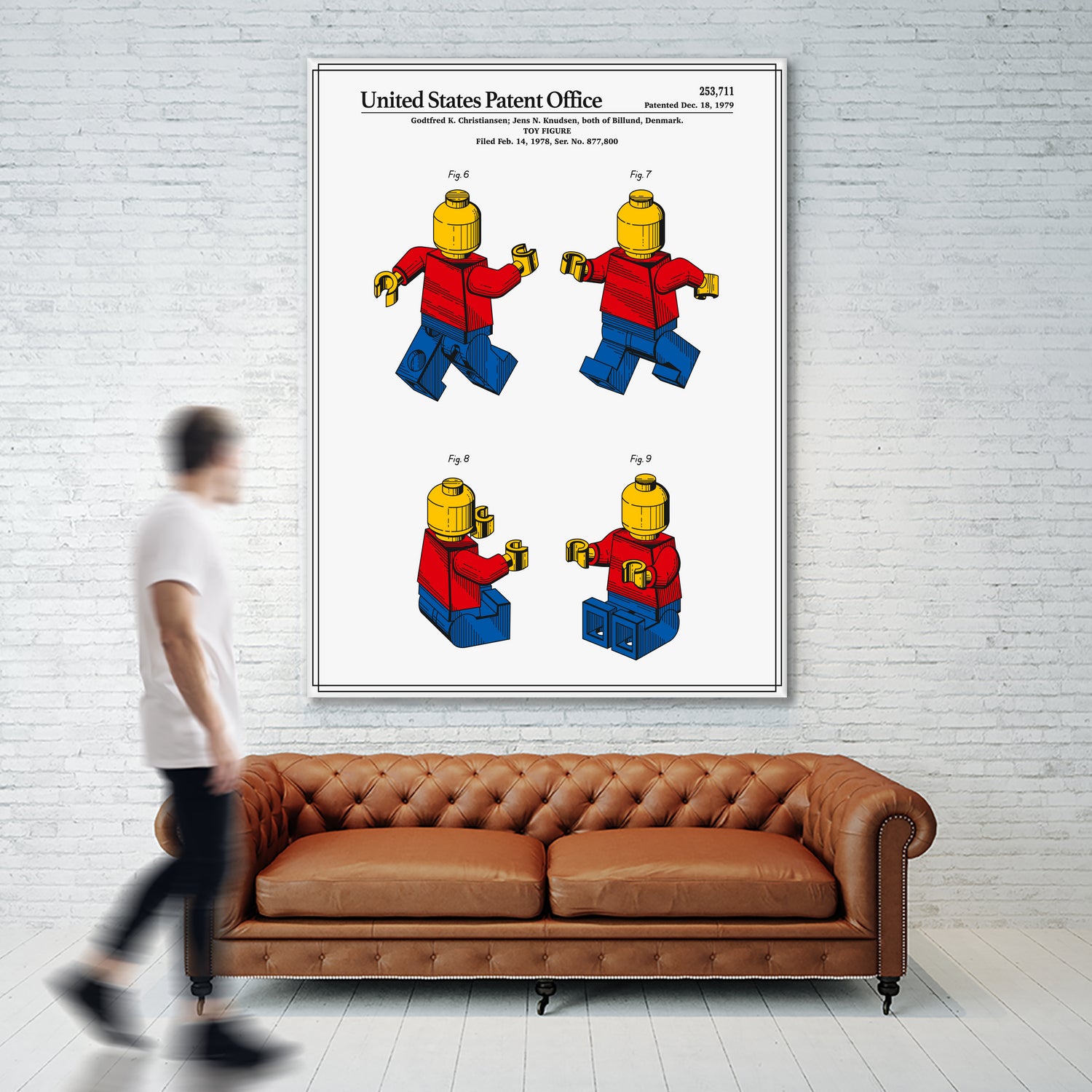 Toy Figure Patent v3 by Finlay McNevin on GIANT ART - white typography